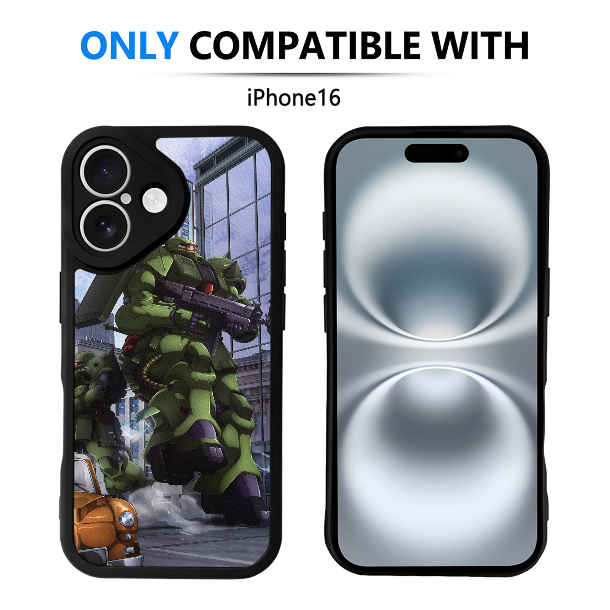 （画像用） 機動戦士ガンダム Mobile Suit Gundam 【iPhone 16シリーズ対応】シリコンスマホケース（レザー調） 材質：シリコン